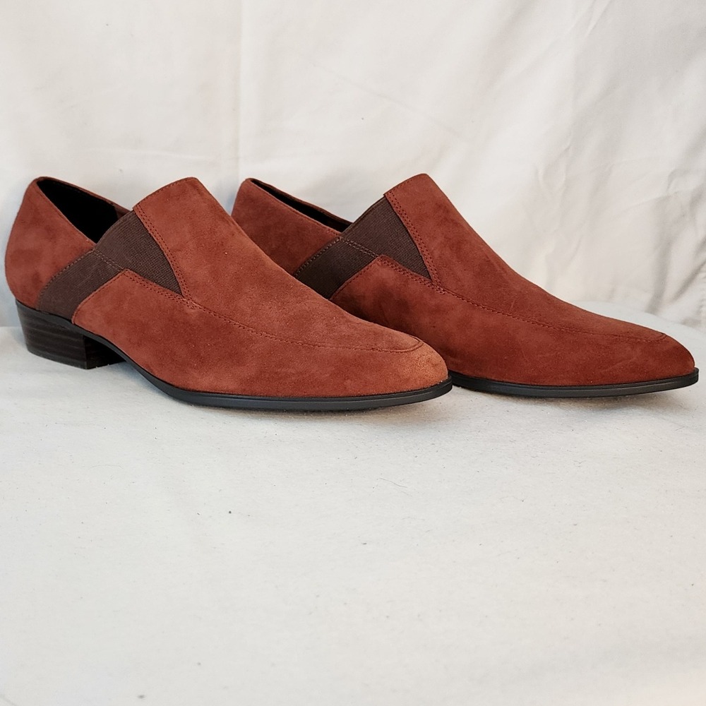 Naturalizer Aliz Suede Leather Block Heel Loafers Slip On Comfort Shoes 9M